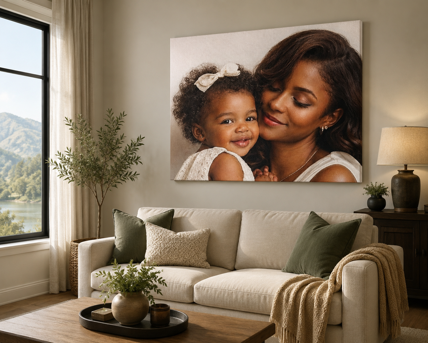 Woman and baby